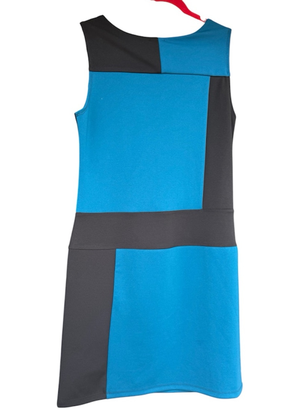 Enfocus Studio Blue & Black Colorblock Mini Dress